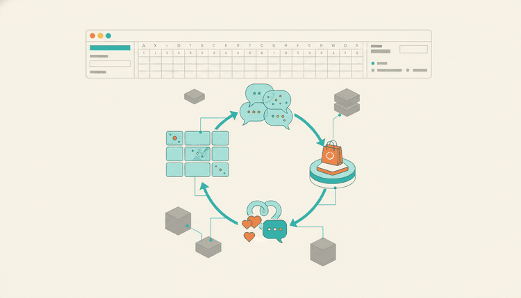 Social Commerce field note illustration for Social Commerce Needs a Better Definition.