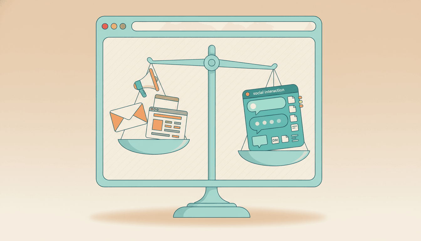 Strategy field note illustration for The Case for Treating Social Media as a Revenue Channel.