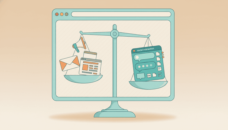 Strategy field note illustration for The Case for Treating Social Media as a Revenue Channel.
