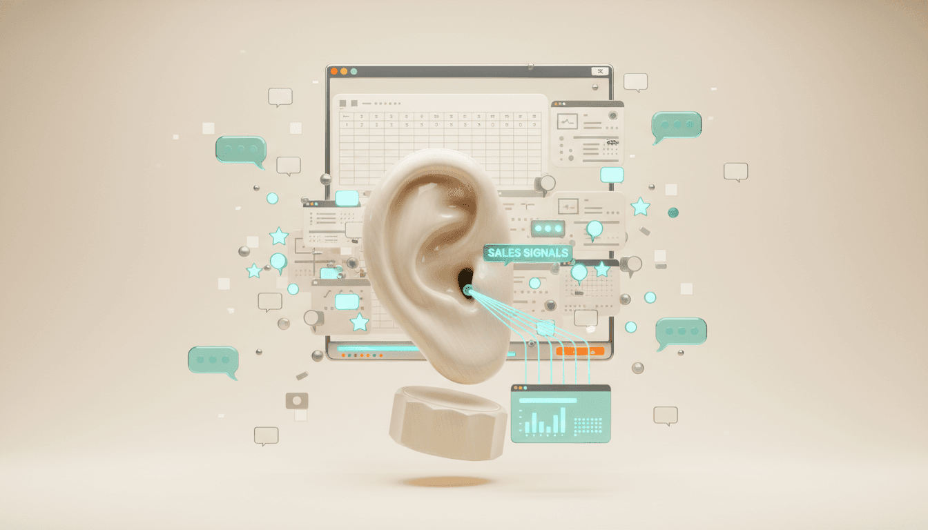 Social Listening field note illustration for Social Listening Is Your Best Sales Channel, Not Just Analytics.